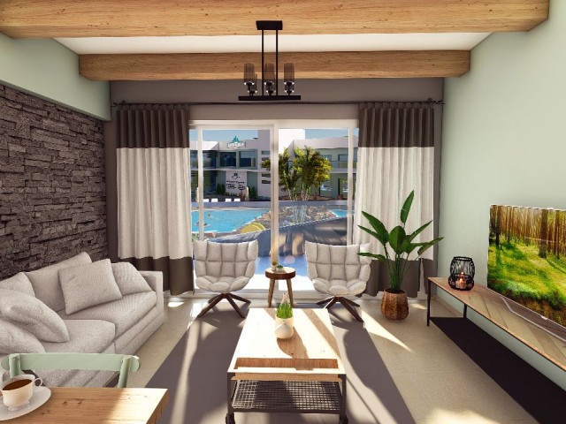 2+1 flats for sale in Iskele Long beach, delivered in 2024 £ 103.000 114m2 ** 