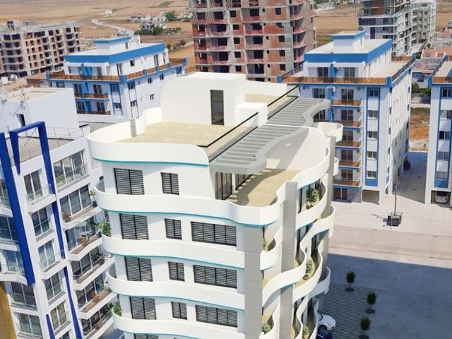 Iskele long beach 2+1 luxury flats for sale are 200m2 away from the sea and a 2-minute walk away, with prices starting from £93.900 ** 