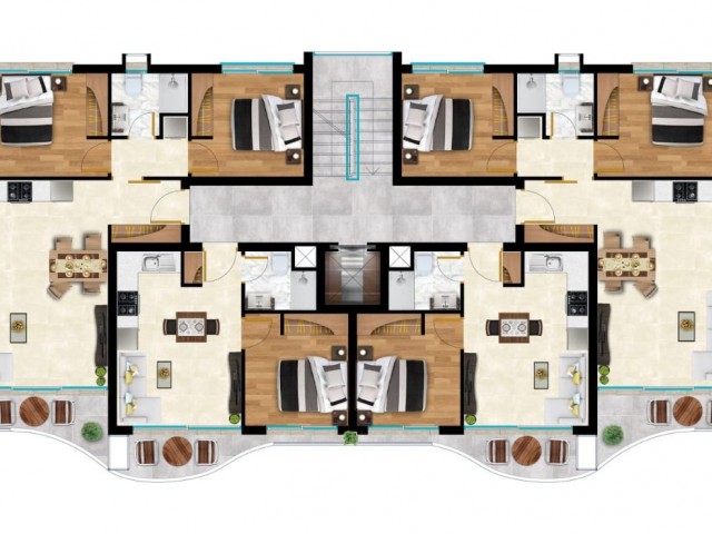 İskele long beach 2+1 lüks satılık daireler denize 200m2 uzaklıkta ve 2 dakikalık yürüme mesafesinde 149,900£ den baslayan fıyatlarla