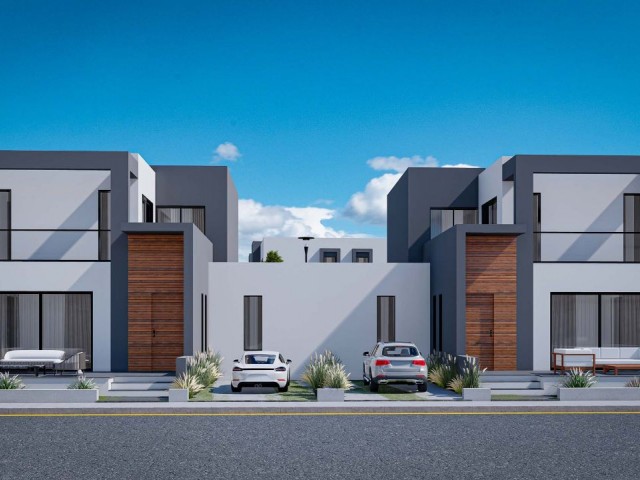 Yenibogazinde twin villa 2 +1 145.000 Stg with pool 165.000 Stg Delivery date March 2026 35% down payment remaining 48 months maturity ** 