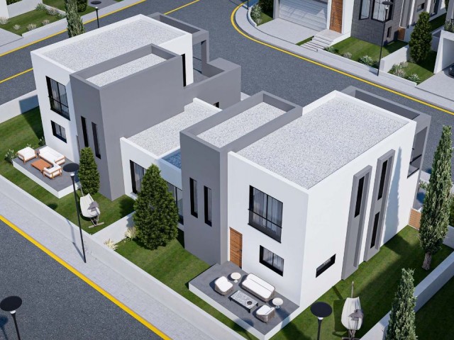 Yenıbogazıcınde  ikiz villa 2+1  145.000 Stg Havuzlu 165.000 Stg  Teslim tarihi Mart 2026 %35 ön peşinat geriye kalan 48 ay vade