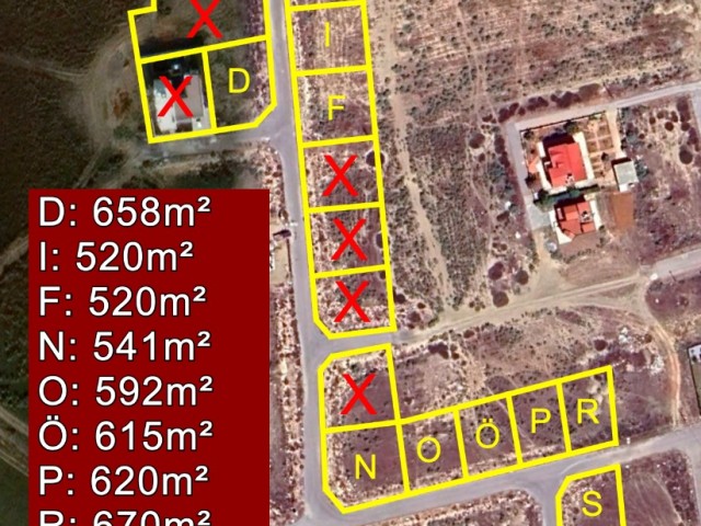 Von OZKARAMAN nach Tuzla auch Grundstücke in verschiedenen Größen zum Verkauf zu Preisen ab 32.500 STG... ** 