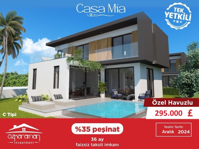 230m² Luxus 3+1 freistehende Villen in Yeniboğaziçi Region von ÖZKARAMAN