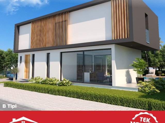 283m² Luxus 3+1 freistehende Villen in Yeniboğaziçi Region von ÖZKARAMAN