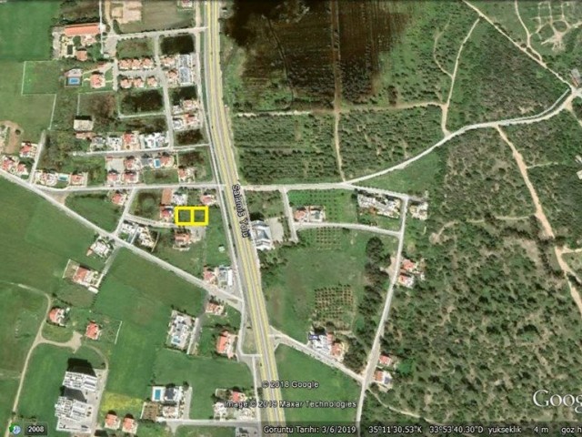 2 PLOTS OF LAND NEXT TO EACH OTHER IN THE YENIBOGAZICI DISTRICT ARE LOCATED 10 dec meters FROM THE MAIN ROAD ** 