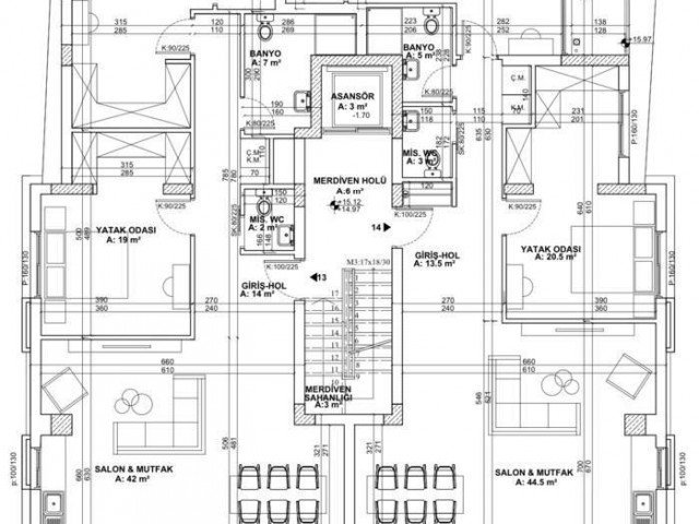 2+1 AND 3+1 APARTMENTS FOR SALE AT THE CONSTRUCTION STAGE ** 