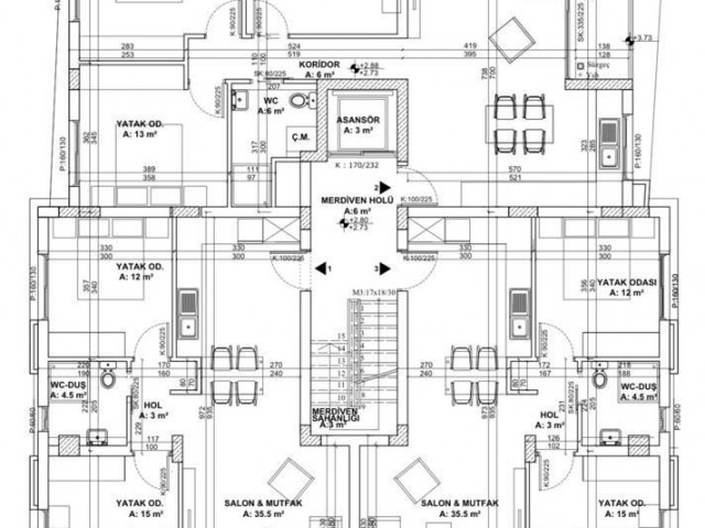 2+1 AND 3+1 APARTMENTS FOR SALE AT THE CONSTRUCTION STAGE ** 