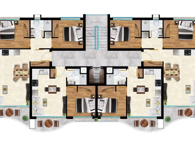 2+1 UND 1 + 1 APARTMENTS MIT MEERBLICK, NUR WENIGE GEHMINUTEN VON DER SCHÖNSTEN KÜSTE VON NORDKIBRISINA ENTFERNT ** 