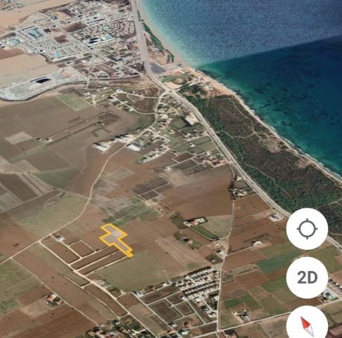 ISKELE ÖTÜKEN 8.5 Decares OF LONG BEACH 2-STOREY ZONED LAND ACRE PRICE 70,000STG ** 