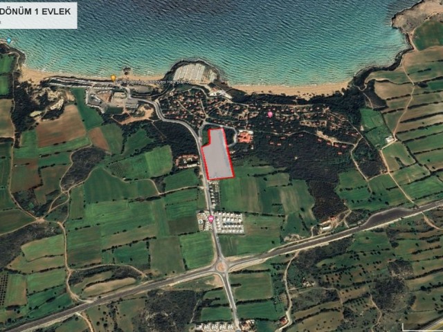 LAND SUITABLE FOR CONSTRUCTION OF TOURISTIC FACILITIES AND SITE, VERY CLOSE TO YENİERENKÖY MUNICIPALITY PUBLIC BEACH