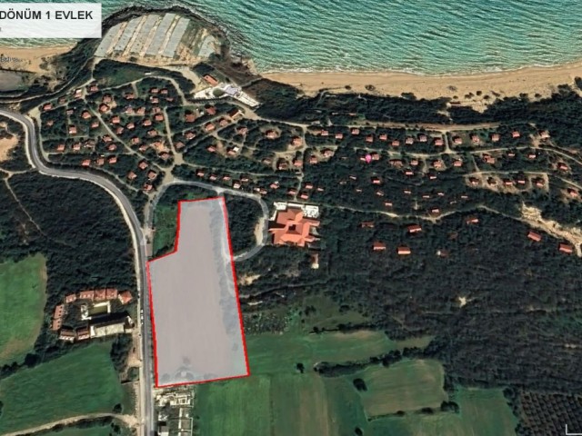 LAND SUITABLE FOR CONSTRUCTION OF TOURISTIC FACILITIES AND SITE, VERY CLOSE TO YENİERENKÖY MUNICIPALITY PUBLIC BEACH