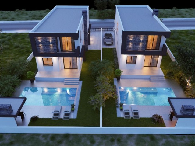 Gönyeli yeni yerleşim bölgesinde 277m2 özel havuzlu Villa