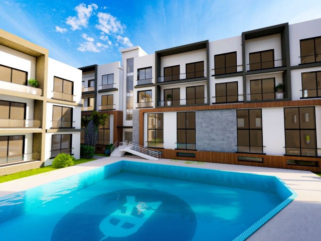 1+1 Loft mit Pool zum Verkauf in der Region Gazi Famagusta Canakkale