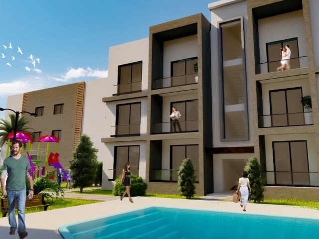 2+1 flat with pool for sale in Gazi Magusa Canakkale region