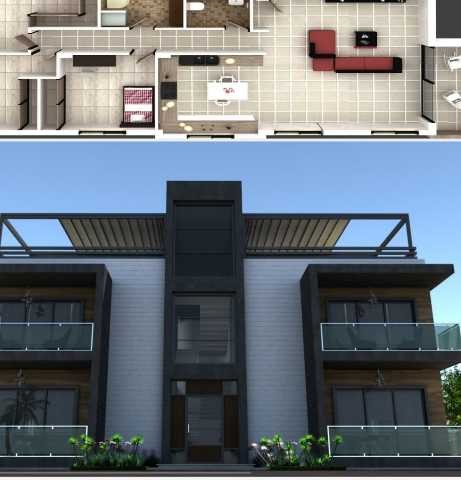 الف) آپارتمان برای فروش در یک ساختمان دو طبقه در توزلا، فاماگوستا. لی مجموعه