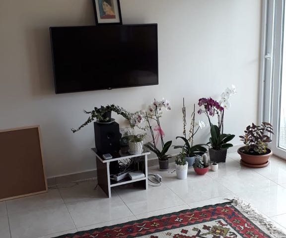 2+1 ground floor fully furnished flat for rent with garden in Dumlupınar area