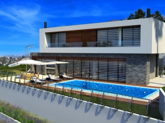 Girne de satılık  turk koçanli lux villa deniz manzaralı 