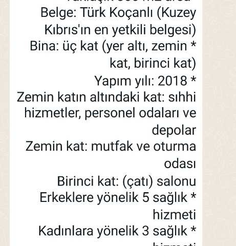 A). Gazimagusa üniversite yanında satılık restorant