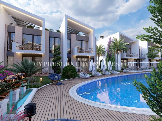 CYPRUS KYRENIA LAPTADA 1+1 LUXURYRAIN FLAT WITH POOL 300 METERS TO THE SEA