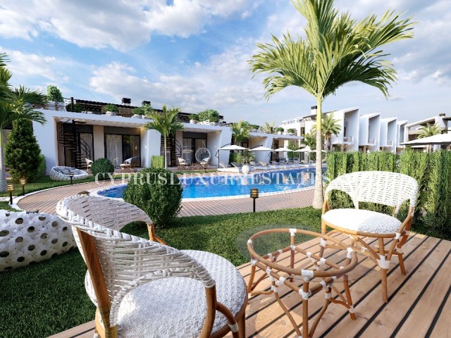 ZYPERN KYRENIA LAPTADA 1+1 LUXUSREGENWOHNUNG MIT POOL 300 METER ZUM MEER