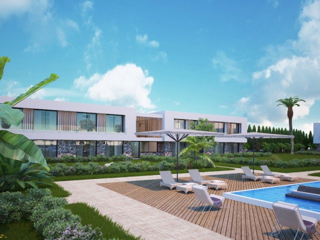 1+0 STUDIO-PENTHOUSE-WOHNUNGEN MIT POOL IM LUXURYBLUE RESORT IN BAHCELI, ZYPERN, 100 METER ZUM MEER!