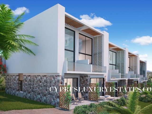 1+0 STUDIO PENTHOUSE FLATS WITH POOL AT LUXURYBLUE RESORT IN BAHCELI, CYPRUS, 100 METERS TO THE SEA!