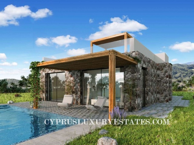 3+1 BUNGALOWS WITH PRIVATE POOL AT LUXURY BLUE RESORT IN BAHCELI, CYPRUS, 100 METERS FROM THE SEA!