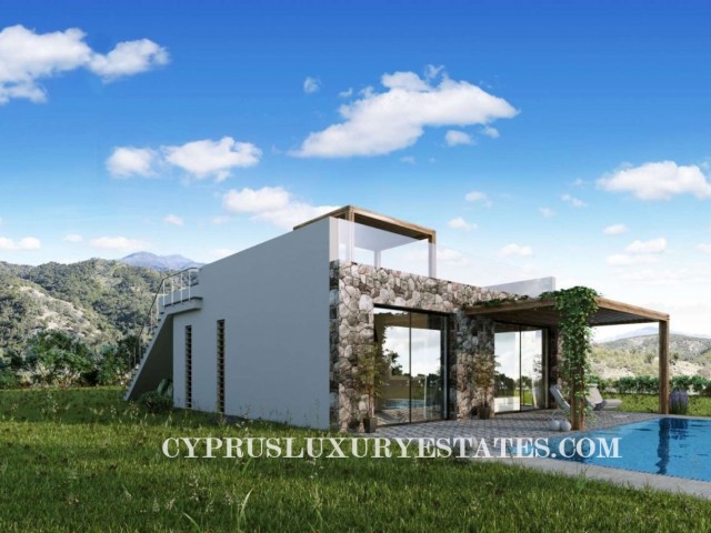 3+1 خانه ییلاقی با استخر خصوصی در استراحتگاه آبی لوکس در باچلی، قبرس، 100 متر از دریا!