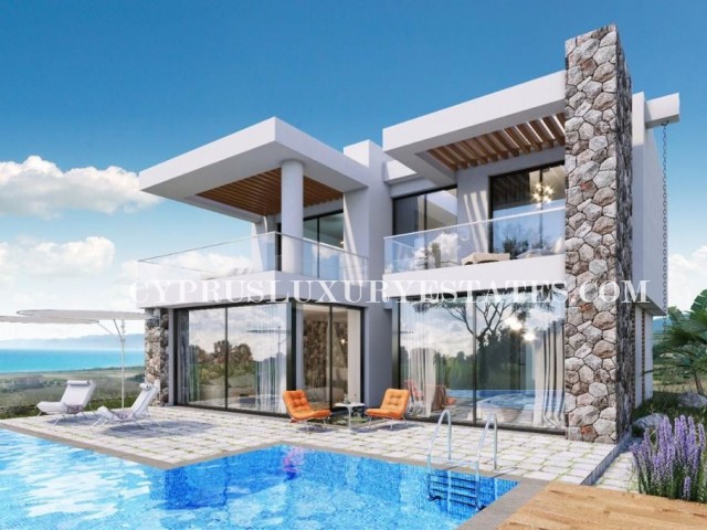 4+1 VILLAS WITH PRIVATE POOL AT CYPRUS BAHCELIDE LUXURY BLUE RESORT, 100 METERS FROM THE SEA!