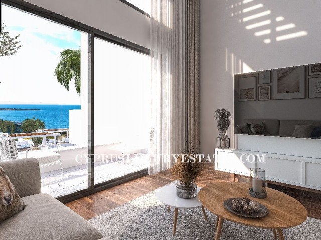 LUXURYSUNSET 2+1 PENTHOUSE FLATS IN CYPRUS GIRNE BAHCELİ 50 METERS TO THE SEA