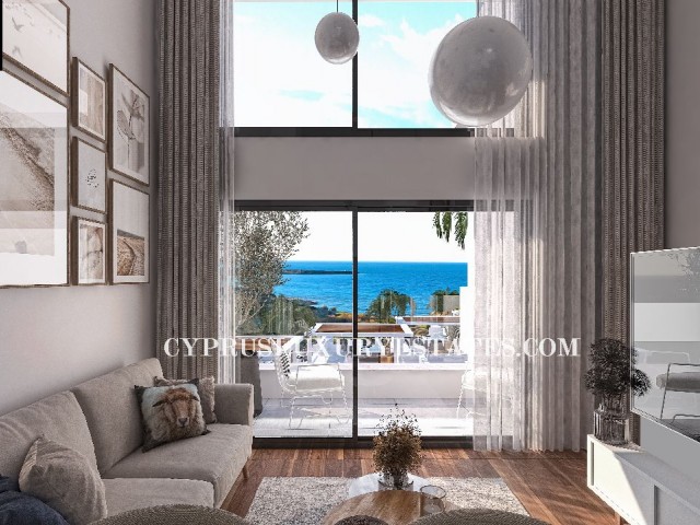 LUXURYSUNSET 2+1 PENTHOUSE FLATS IN CYPRUS GIRNE BAHCELİ 50 METERS TO THE SEA