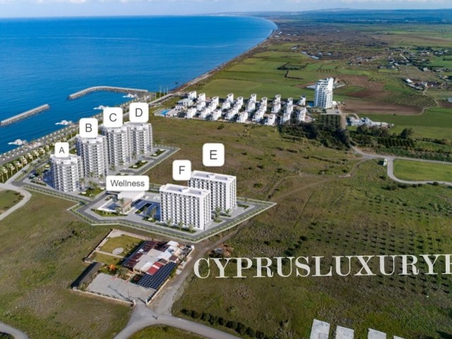 LUXURY WELLNESS 1+1 FLATS IN LEFKE, CYPRUS, WITH A SEA-FRONT MARINA PROJECT! C-BLOCK