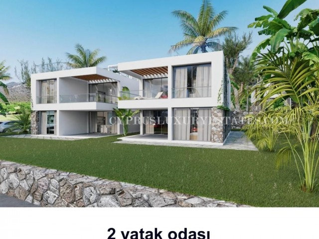  KIBRIS KUCUKERENKOY'DE  LUXURYOASİS 1+1 DUBLEX PENTHOUSE DAİRE ORTAK HAVUZLU