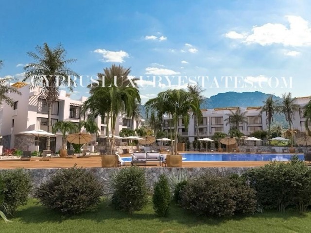 ZYPERN TATLİSU MARINA 1+1 DUPLEX-PENTHOUSE MIT GEMEINSAMEN POOL 200 METER ZUM MEER