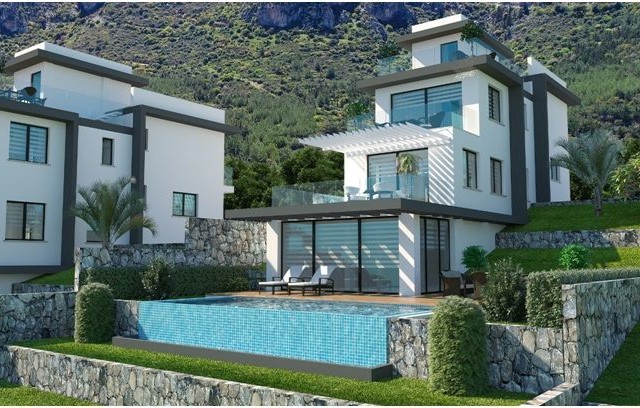 Villa with High Location and Magnificent Views in Kyrenia-Lapta