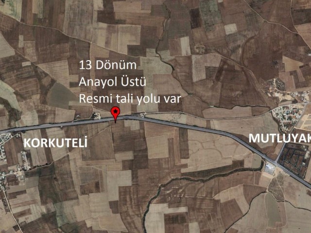 Mağusa-Lefkoşa Anayolu Üstü 13 Dönüm Arazi 