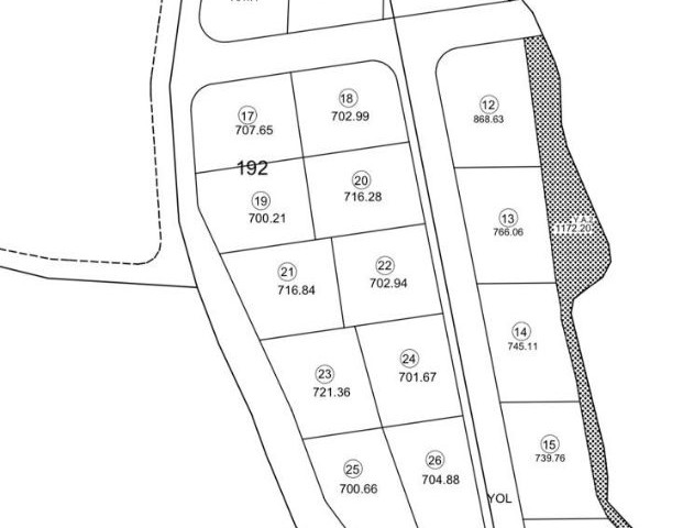 Land with Turkish title suitable for villa construction in Hamitköy ** 