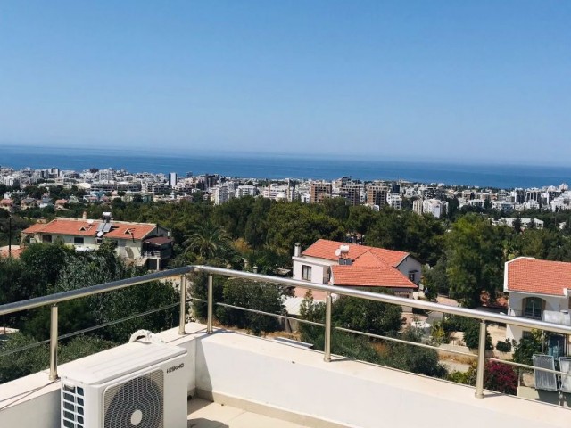 3 ZIMMER 2 WOHNZIMMER DOPPELVILLA ZUR MIETE MIT VOLLEM MEERBLICK IN KYRENIA CIKLOS... ** 