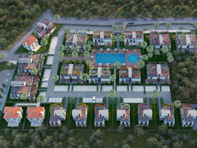 3 BEDROOMED SEA AND MOUNTAIN VIEW LUXURY VILLAS  FOR SALE IN ALSANCAK KYRENIA