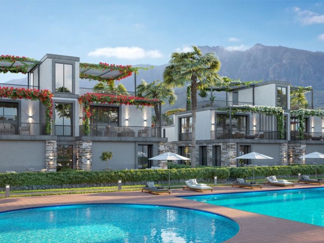 3 BEDROOMED SEA AND MOUNTAIN VIEW LUXURY VILLAS  FOR SALE IN ALSANCAK KYRENIA