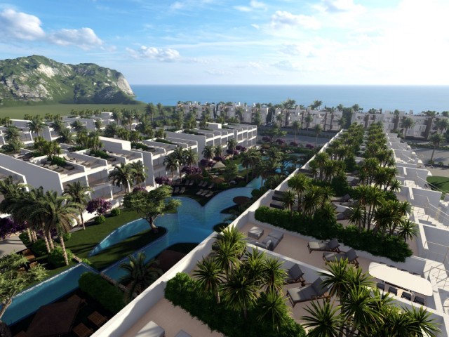 Studio, 1 and 2 bedrooms Apartments  for Sale in a Seafront Premium Class Project in Esentepe, Kyrenia