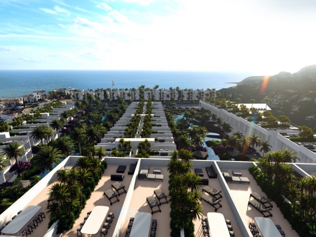 Studio, 1 and 2 bedrooms Apartments  for Sale in a Seafront Premium Class Project in Esentepe, Kyrenia