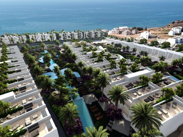 Studio, 1 and 2 bedrooms Apartments  for Sale in a Seafront Premium Class Project in Esentepe, Kyrenia