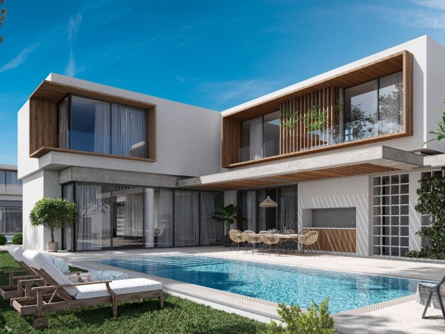MODERN DESIGNED LUXURIOUS 4+1 VILLA WITH POOL FOR SALE IN BELLAPAIS, KYRENIA