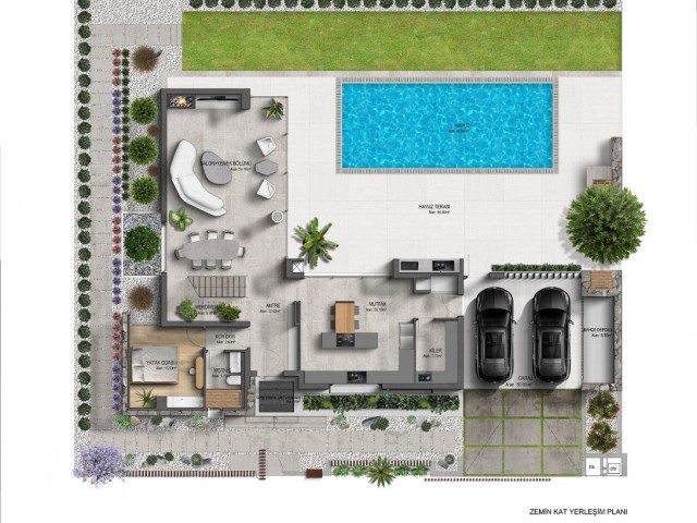 MODERN DESIGNED LUXURIOUS 4+1 VILLA WITH POOL FOR SALE IN BELLAPAIS, KYRENIA