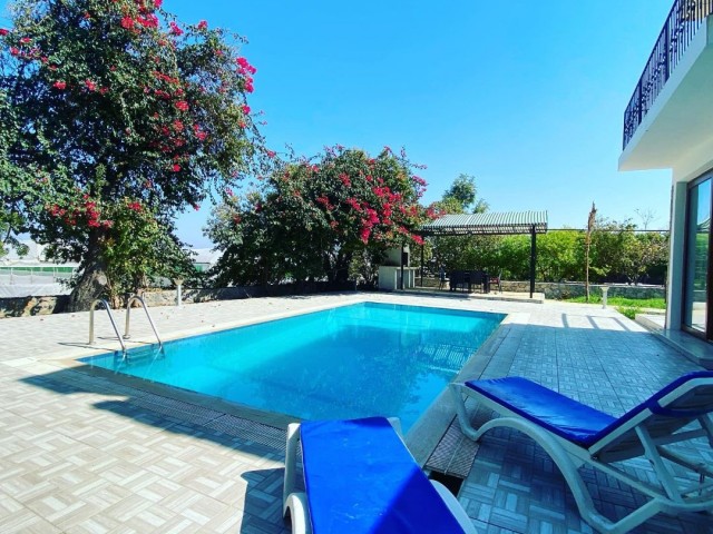 SEA VIEW 3+1 VILLA WITH PRIVATE POOL IN KYRENIA, ALSANCAK 05428885177 ** 