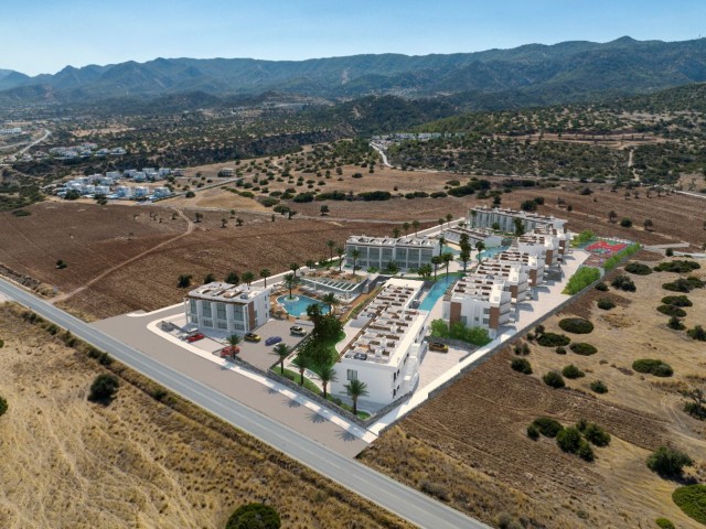 1 спальные апартаменты-студии на берегу моря в пешей доступности до пляжа в Эсентепе, Северный Кипр