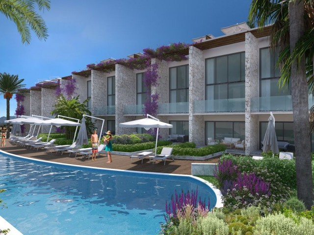 1 bedroom  beachfront penthouses within walking distance to the beach in Esentepe, North Cyprus