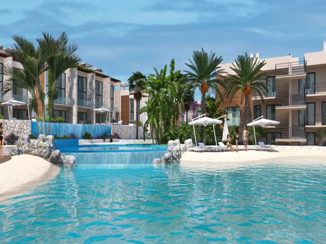 1 bedroom  beachfront penthouses within walking distance to the beach in Esentepe, North Cyprus