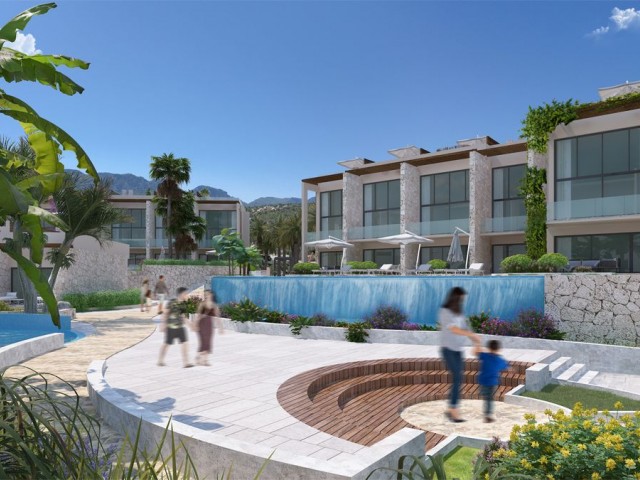  2 bedroom beachfront loft penthouses within walking distance to the beach in Esentepe, North Cyprus